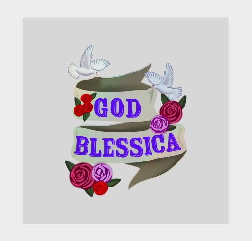God Blessica Sticker