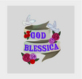 God Blessica Sticker